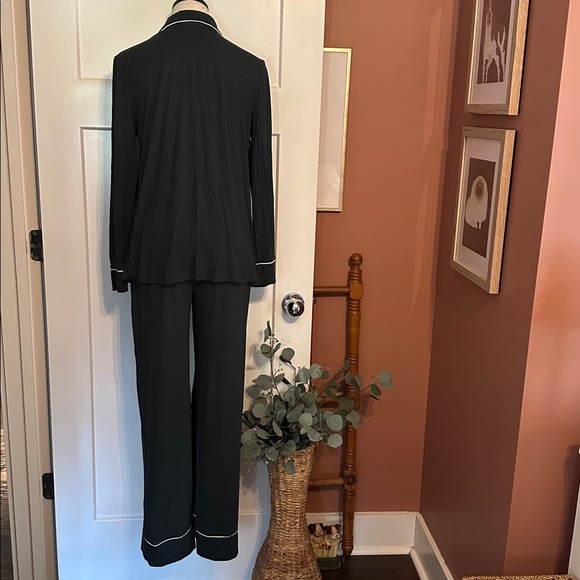 Soma Cool Nights M teal forest green 2-piece long sleeve drawstring pajamas - Picture 9 of 15